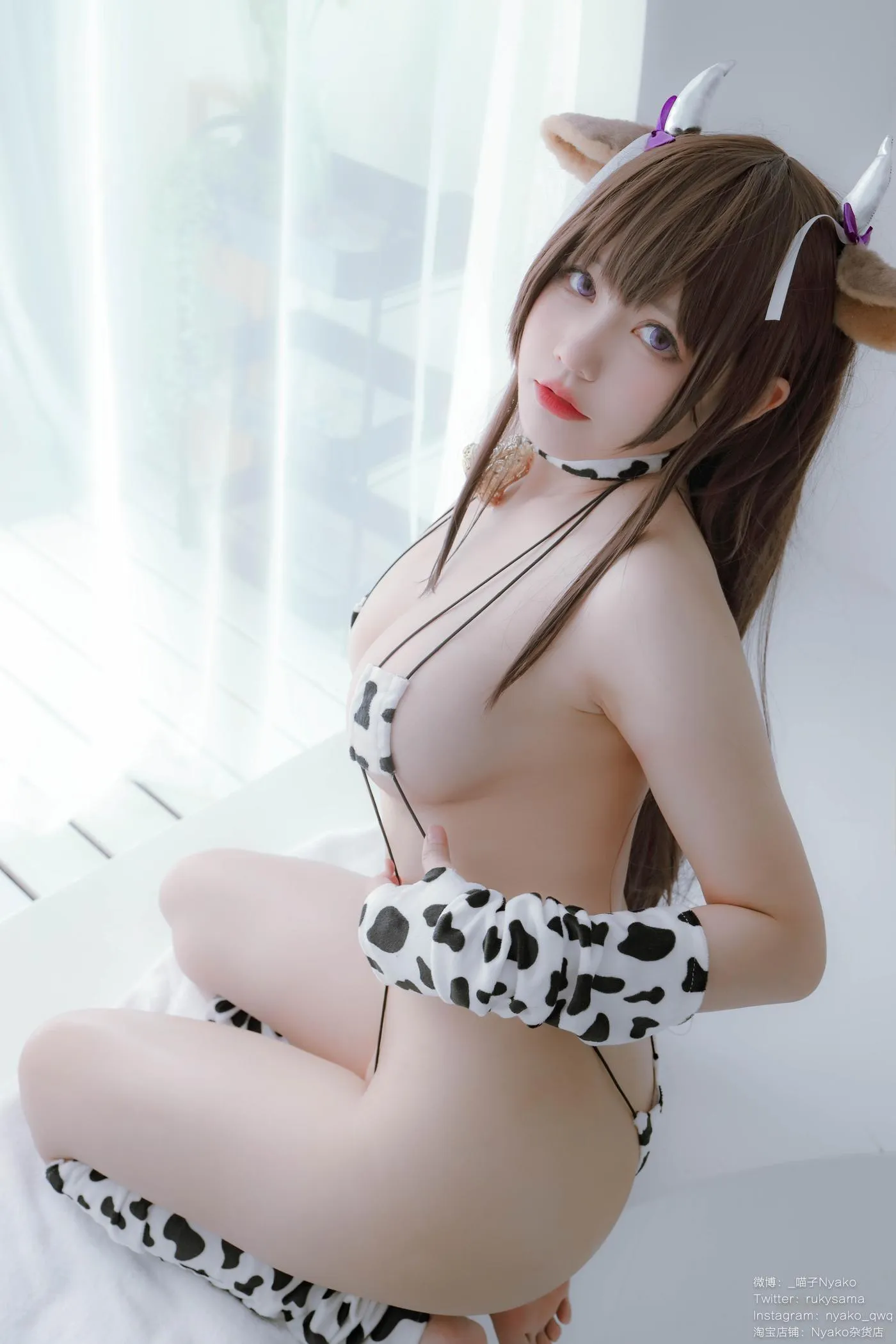 Nyako喵子 – NO.49 樫野本 奶牛比基尼 [74P]插图1